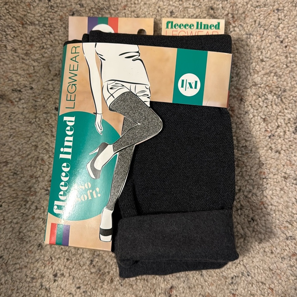 COPY - Large fleece lined leggings in package